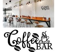 Signe De Café-Bar, Café Pour Café-Bar, Signe Suspendu En Métal 3D Coffee Station Cutout Letter Sign Tasse À Café Décoration Murale En Métal Pour Café Coin Cafe Cuisine Salon De Thé Restaurant Deco