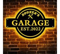 Signe De Garage Personnalisé Avec Des Lumières, Décor De Mur De Garage, Signe De Néon De Garage De Papa, Signe De Garage Personnalisé, Cadeau Pour La Fête Des Pères De Papa Des Enfants