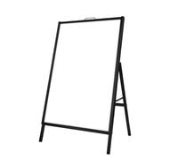 Signe de la chaussée Un panneau cadre 60x90cm à double face robuste deux côtés A planches Pavement l'extérieur support d'affiche pliage pour affiche publicitaire rue en plei Single-sided Carry-Handle