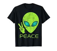 Signe de la Paix Extraterrestre tête Extraterrestre OVNI Science-Fiction T-Shirt