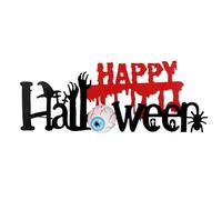 Signe De Lettre Spectrale - Mot D'ampoule Oculaire, Conseil De Bureau D'Horreur | Utilisation Étendue Affichage De Table De Table D'Halloween Pour L'installation D'étagères De Maison Hantée, Décor R