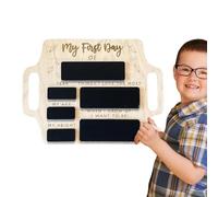 Signe de ma journée d'école,Panneau en bois réutilisable pour la rentrée scolaire 9x12 pouces | Matériel scolaire pour la maternelle, signe de retour pour des souvenirs durables, fêtes