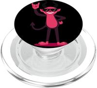 Signe de Main du Diable Rose avec Inscription « Demon » PopSockets PopGrip pour MagSafe