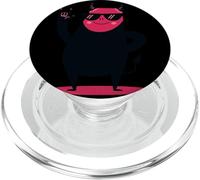Signe de Main du Diable Rose avec Inscription « Demon » PopSockets PopGrip pour MagSafe
