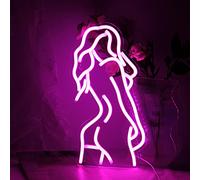 Signe de néon de corps de femme, signe de néon de dos de dame sexy pour la décoration murale, signe de lumière de LED rose avec l'alimentation d'USB pour la chambre à coucher, salon, Chambre de fille