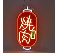 Signe de néon LED coloré japonais Ramen Sushi Dumpling lampe décorative éclairer Signe pour la boutique de dessert Restaurant Bar Cuisine Art de la maison Décor mural