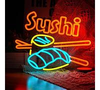 Signe de néon LED coloré japonais Ramen Sushi Dumpling lampe décorative éclairer Signe pour la boutique de dessert Restaurant Bar Cuisine Art de la maison Décor mural