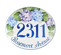 Signe de numéro maison fleurie Style jardin, Plaque d'adresse extérieure moderne, décorative for cour, 1 pièce(Style 5,280mm x 210mm)