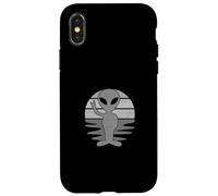 Signe de Paix Alien de Film rétro Vintage Sci FI Coque pour iPhone X/XS