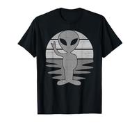 Signe de paix Alien de film rétro vintage Sci Fi T-Shirt