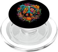 Signe de Paix Amour Flower Power Hippie PopSockets PopGrip pour MagSafe
