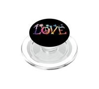 Signe de Paix Amour rétro années 60 années 70 Hippie Amant PopSockets PopGrip pour MagSafe