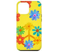 Signe de Paix avec Motif Floral rétro Hippie coloré Coque pour iPhone 12 Pro Max