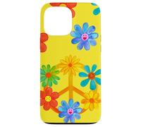 Signe de Paix avec Motif Floral rétro Hippie coloré Coque pour iPhone 13 Pro Max