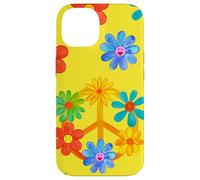 Signe de Paix avec Motif Floral rétro Hippie coloré Coque pour iPhone 14