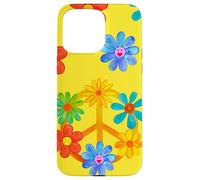 Signe de Paix avec Motif Floral rétro Hippie coloré Coque pour iPhone 15 Pro Max
