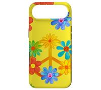 Signe de Paix avec Motif Floral rétro Hippie coloré Coque pour iPhone Air