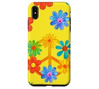 Signe de Paix avec Motif Floral rétro Hippie coloré Coque pour iPhone XS Max