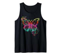 Signe de Paix de Papillon Hippie rétro 60S 70s Tie Dye Débardeur