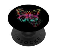 Signe de Paix de Papillon Hippie rétro 60S 70s Tie Dye PopSockets PopGrip Adhésif