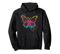 Signe de Paix de Papillon Hippie rétro 60S 70s Tie Dye Sweat à Capuche