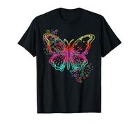 Signe de Paix de Papillon Hippie rétro 60S 70s Tie Dye T-Shirt