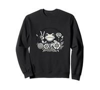 Signe de paix grenouille parmi fleur de souci Sweatshirt