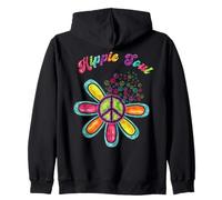 Signe de Paix Hippie Soul Daisy Watercolor Tie Dye Retro 60S Sweat à Capuche