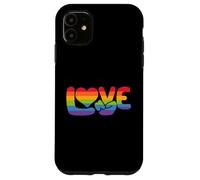 Signe de Paix Love - Pride Rainbow Heart Hand Queer Gay LGBTQA Coque pour iPhone 11