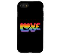 Signe de Paix Love - Pride Rainbow Heart Hand Queer Gay LGBTQA Coque pour iPhone SE (2020) / 7/8