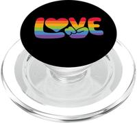 Signe de Paix Love - Pride Rainbow Heart Hand Queer Gay LGBTQA PopSockets PopGrip pour MagSafe