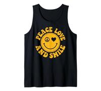 Signe de Paix rétro Peace Love & Smile Happy Face Heart Groovy Débardeur