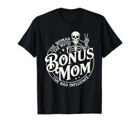 Signe de Paix Squelette en Bonus Mom The Bad Influence Retro T-Shirt