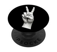 Signe de Paix Vintage Cool avec Symbole de la Victoire PopSockets PopGrip Adhésif