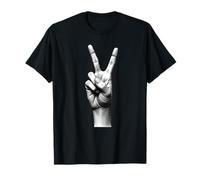 Signe de Paix Vintage Cool avec Symbole de la Victoire T-Shirt