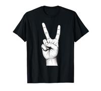 Signe de Paix Vintage Cool avec Symbole de la Victoire T-Shirt