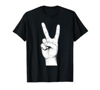 Signe de Paix Vintage Cool avec Symbole de la Victoire T-Shirt Graphique avec Valeur