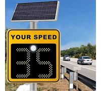 Signe De Rétroaction De Vitesse De Trafic,Panneau D'affichage De Vitesse Radar à énergie Solaire,Mesure Et Affichage La Vitesse En Temps Réel,Pour Des Parkings Etdu Quartier