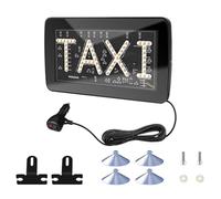 Signe De Taxi LED - Affichage Pour Les Pilotes De Covoiturage | Acrylique LED Avec Panneau De Luminosité Élevée, Indicateur Antidérapant Lumière 12V, Idéal Pour Tableau De Bord De Voiture, Pare-