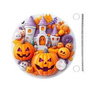 Signe d'halloween de Porte d'entrée - Décoration Ronde en Acrylique Strong, Style Gothique Effrayant Accent Mural, Accent de scène de Maison hantée effrayante | Ferme de mantelle à la clôture de Porc