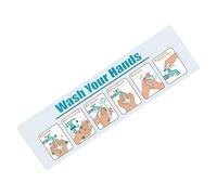 Signe d'instruction de lavage des mains - Étiquette d'hygiène étanche, affiche adhésive mate | Guide de nettoyage étape par étape, produit d'autocollant de sécurité informatif durable, bureau de cuisi