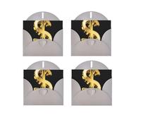 Signe dollar doré horizontal, impression sur un seul côté, papier nacré pour anniversaire, Halloween, Noël, Halloween, fête d'anniversaire, carte de vœux