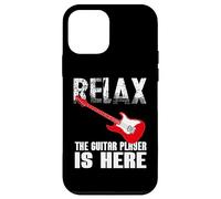 Signe drôle de Relaxation The Guitar Player is Here for Guitarists Coque pour iPhone 12 Mini