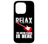 Signe drôle de Relaxation The Guitar Player is Here for Guitarists Coque pour iPhone 15 Pro