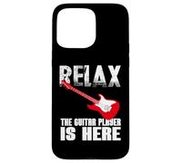 Signe drôle de Relaxation The Guitar Player is Here for Guitarists Coque pour iPhone 15 Pro Max
