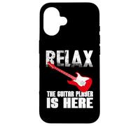 Signe drôle de Relaxation The Guitar Player is Here for Guitarists Coque pour iPhone 16