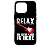 Signe drôle de Relaxation The Guitar Player is Here for Guitarists Coque pour iPhone 16 Pro