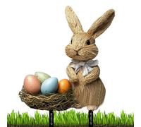 Signe du Lapin de Printemps - Papé de Lapin des easters, marqueur de Jardin en Plein air | Festive Egg Design Feature, Papier décoratif de la Cour pour la pelouse Pathway Walkway Entrance Cél