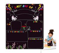 Signe du premier jour d'école | Panneau de rentrée scolaire double face de 25,4 x 30,5 cm - Panneau ardoise réutilisable pour le premier jour d'école pour garçons et filles