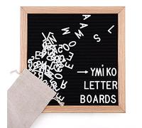 Signe du tableau des lettres - feutre noir avec 326 caractères modifiables en plastique - en bois 10 x 10 in